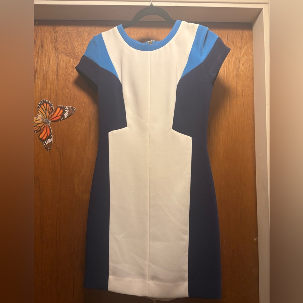 Club Monaco Navy and White Mini Dress